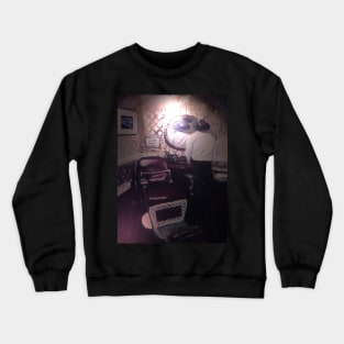 "Reversing the reflection of the Barber; moments before a haircut." Crewneck Sweatshirt